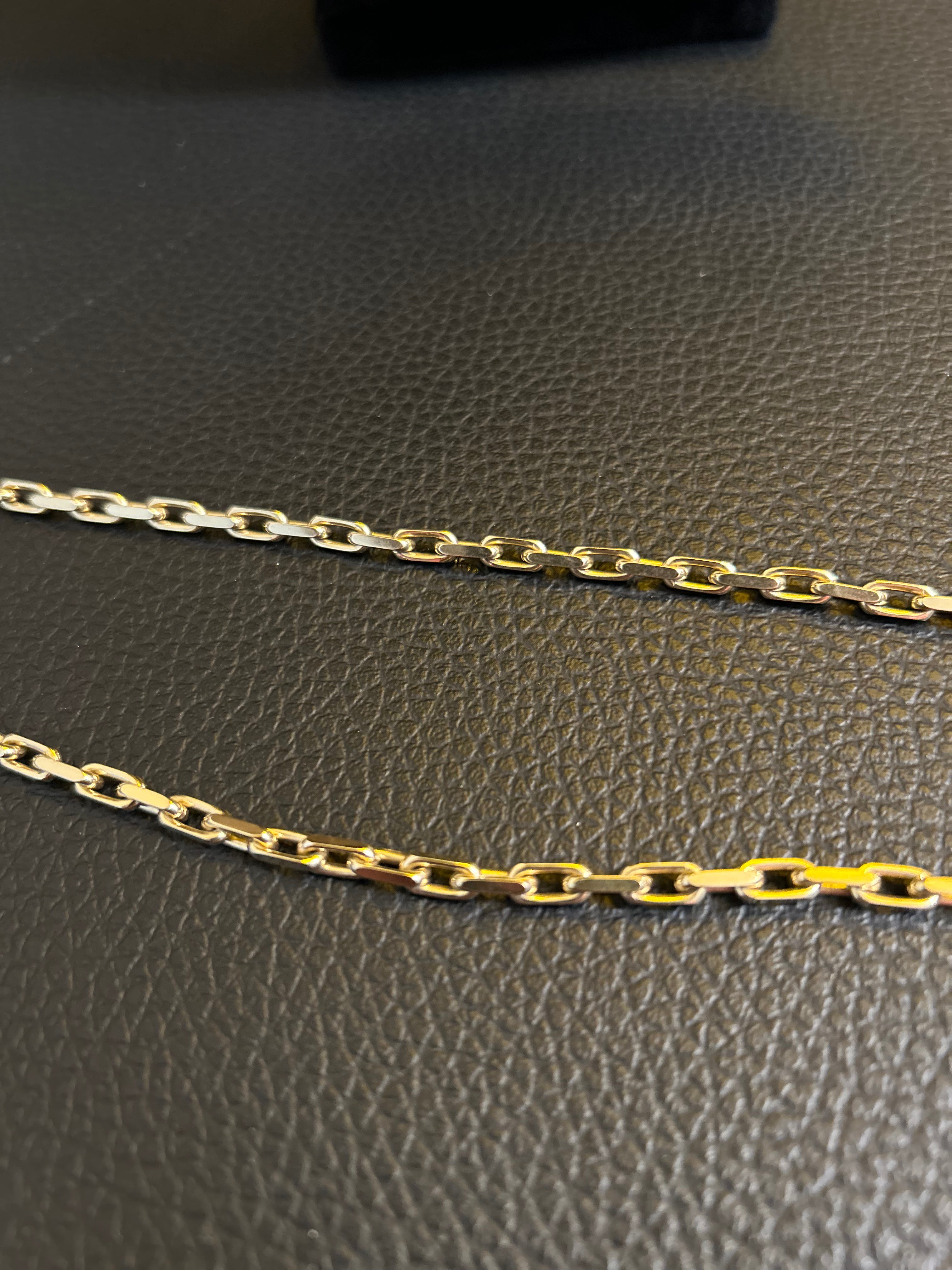 10k solid gold 4mm anchor link necklace 26.0grs